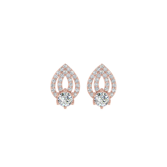 Lotus Bud Diamond Earrings