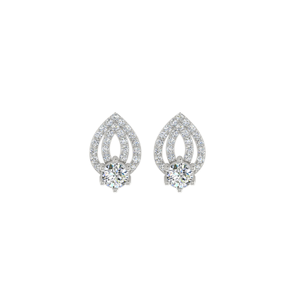 Lotus Bud Diamond Earrings
