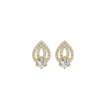 Lotus Bud Diamond Earrings
