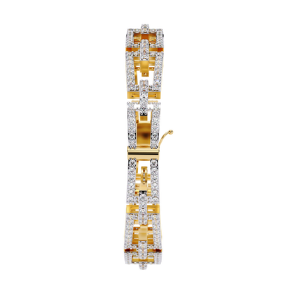 Geometric Design Diamond Bracelet
