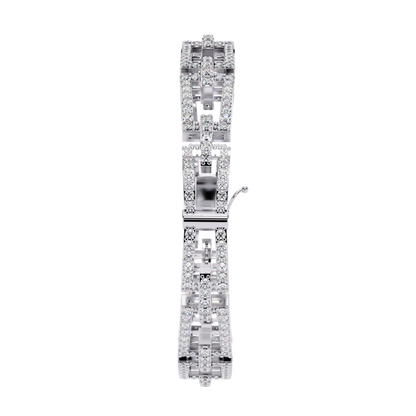 Geometric Design Diamond Bracelet