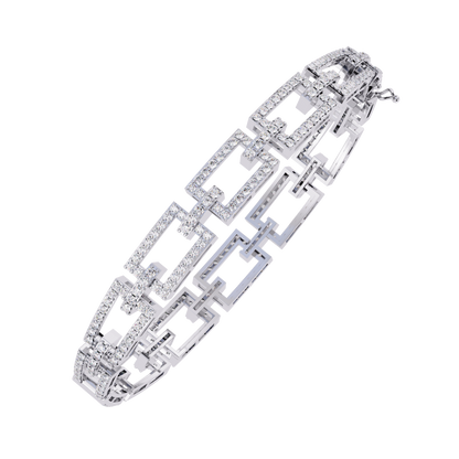 Geometric Design Diamond Bracelet