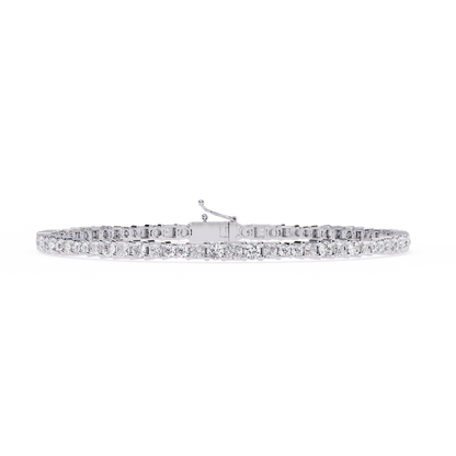 Elegant Princess Cut Diamonds Tennis Bracelet
