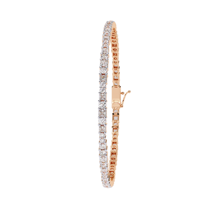 Elegant Princess Cut Diamonds Tennis Bracelet