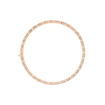 Elegant Princess Cut Diamonds Tennis Bracelet