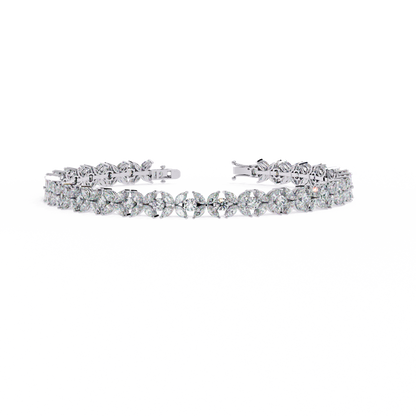 Ivory Blossom Party Wear Diamond Bracelet