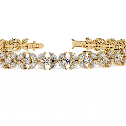 Ivory Blossom Party Wear Diamond Bracelet