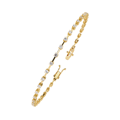 Spaced Diamond Tennis Bracelet