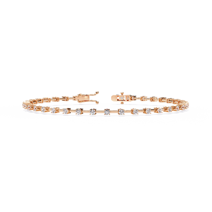 Spaced Diamond Tennis Bracelet