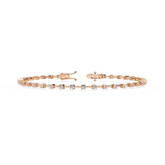 Spaced Diamond Tennis Bracelet