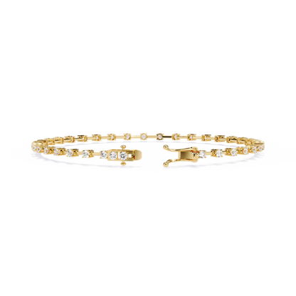 Spaced Diamond Tennis Bracelet