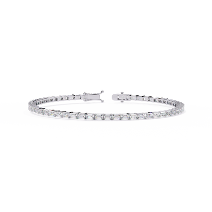 7 Pointer Emerald Cut Diamond Bracelet