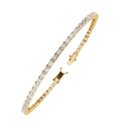 7 Pointer Emerald Cut Diamond Bracelet