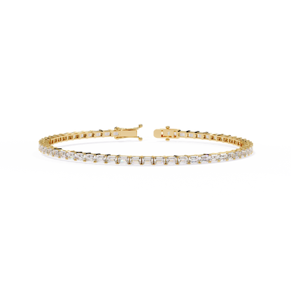 7 Pointer Emerald Cut Diamond Bracelet