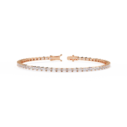 7 Pointer Emerald Cut Diamond Bracelet