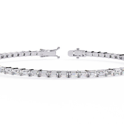 7 Pointer Emerald Cut Diamond Bracelet