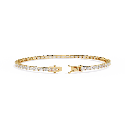 7 Pointer Emerald Cut Diamond Bracelet