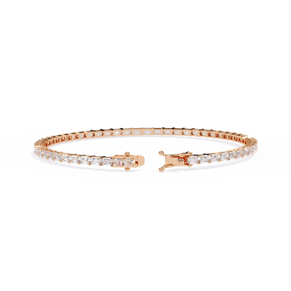 7 Pointer Emerald Cut Diamond Bracelet