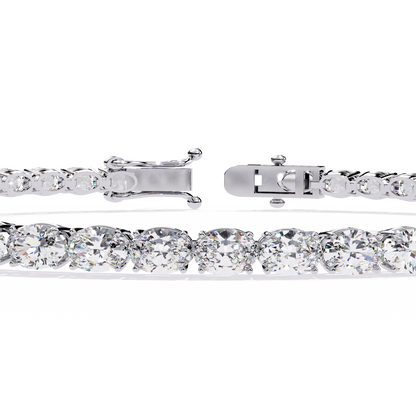 13 Pointer Oval Cut Diamond Bracelet
