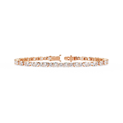 8 Cents Chic Round and Oval Cuts diamond Bracelet