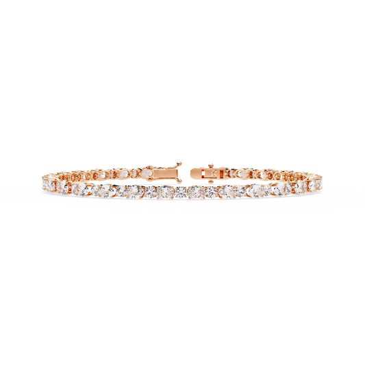 8 Cents Chic Round and Oval Cuts diamond Bracelet