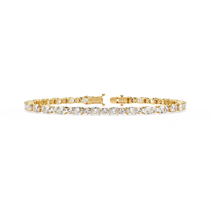 8 Cents Chic Round and Oval Cuts diamond Bracelet