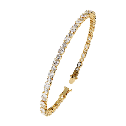 8 Cents Chic Round and Oval Cuts diamond Bracelet
