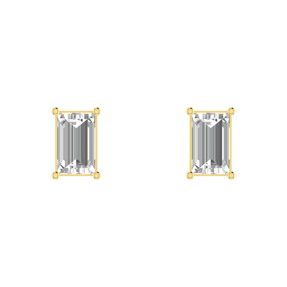 Baggit Baguette 0.5 Carat Each Solitaire Earrings