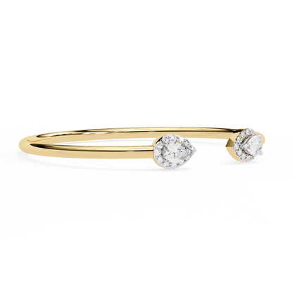 Perfect Pear Gold and Diamond Bracelet