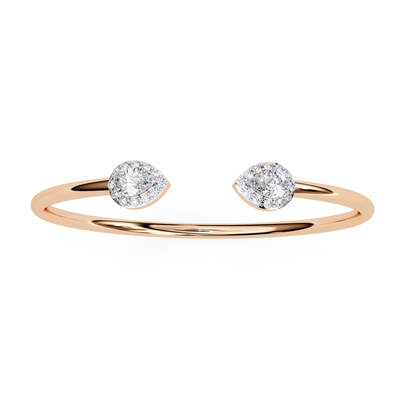 Perfect Pear Gold and Diamond Bracelet