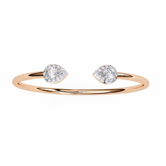Perfect Pear Gold and Diamond Bracelet