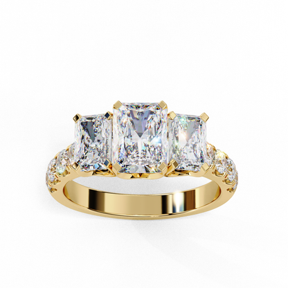 Tripple Radiance 1.21 Ct Centre Solitaire Ring