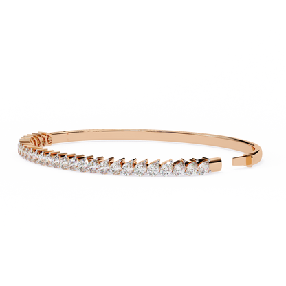 14 Pointer Pear Trail Diamond Kada Bracelet