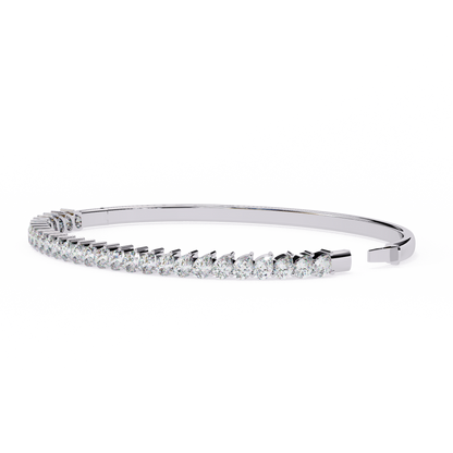 14 Pointer Pear Trail Diamond Kada Bracelet