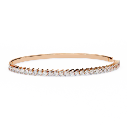 14 Pointer Pear Trail Diamond Kada Bracelet