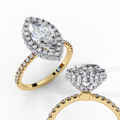 Mia Marquise Halo Solitaire Ring