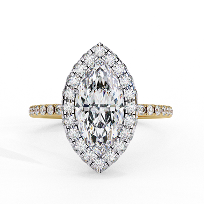 Mia Marquise Halo Solitaire Ring