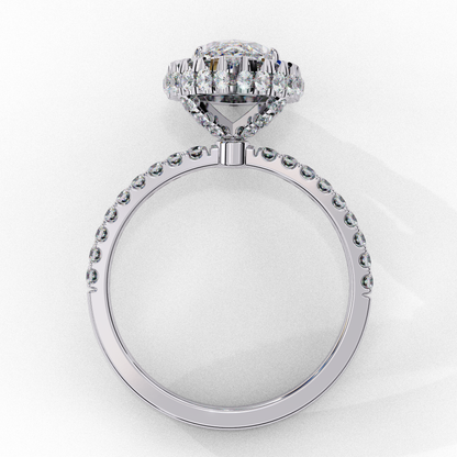 Mia Marquise Halo Solitaire Ring