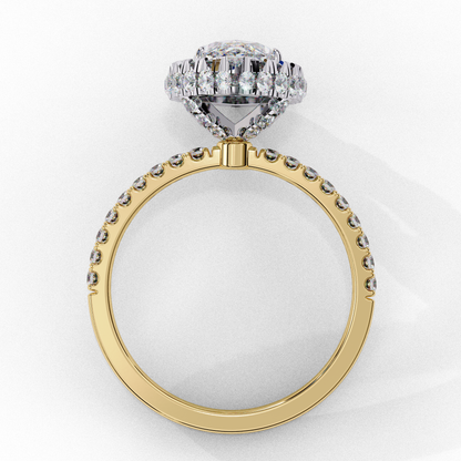 Mia Marquise Halo Solitaire Ring