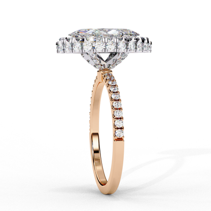 Mia Marquise Halo Solitaire Ring