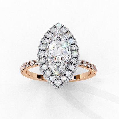 Mia Marquise Halo Solitaire Ring