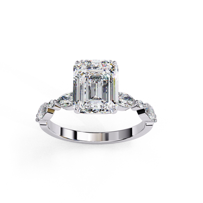 Eleganant Emerald Cut 2.08 Carat Solitaire Ring