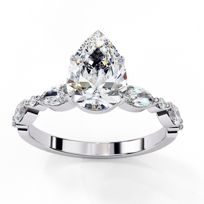 Daisy Round Solitaire Engagement Ring