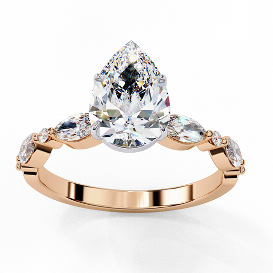 everyday Spark Pear Shape Soliatire Ring