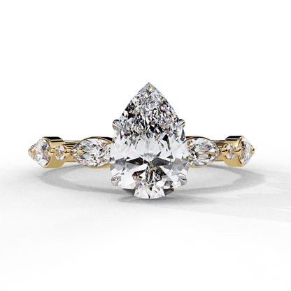 Daisy Round Solitaire Engagement Ring