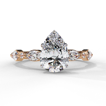 everyday Spark Pear Shape Soliatire Ring