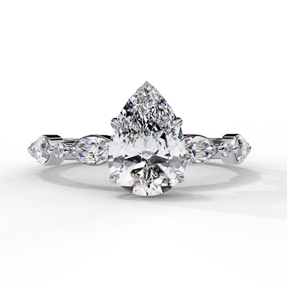 Daisy Round Solitaire Engagement Ring