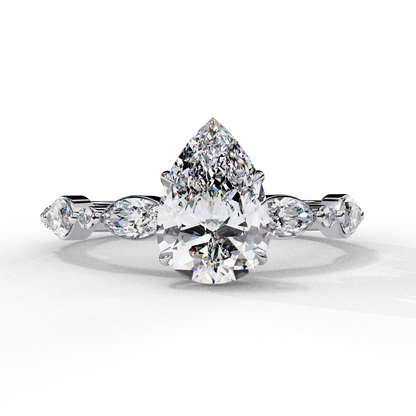 everyday Spark Pear Shape Soliatire Ring