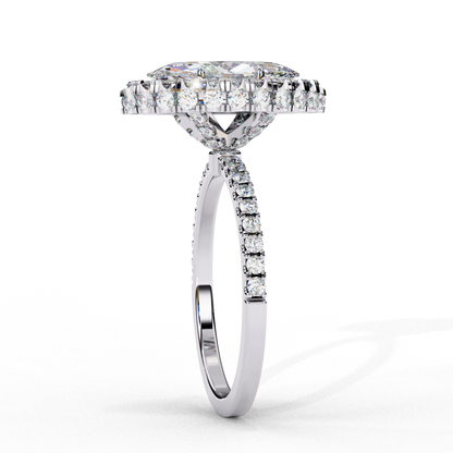 Mia Marquise Halo Solitaire Ring