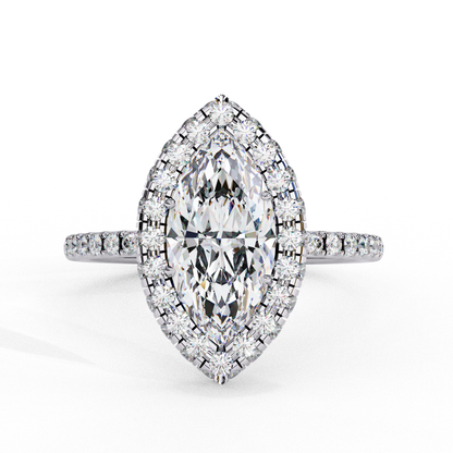 Mia Marquise Halo Solitaire Ring
